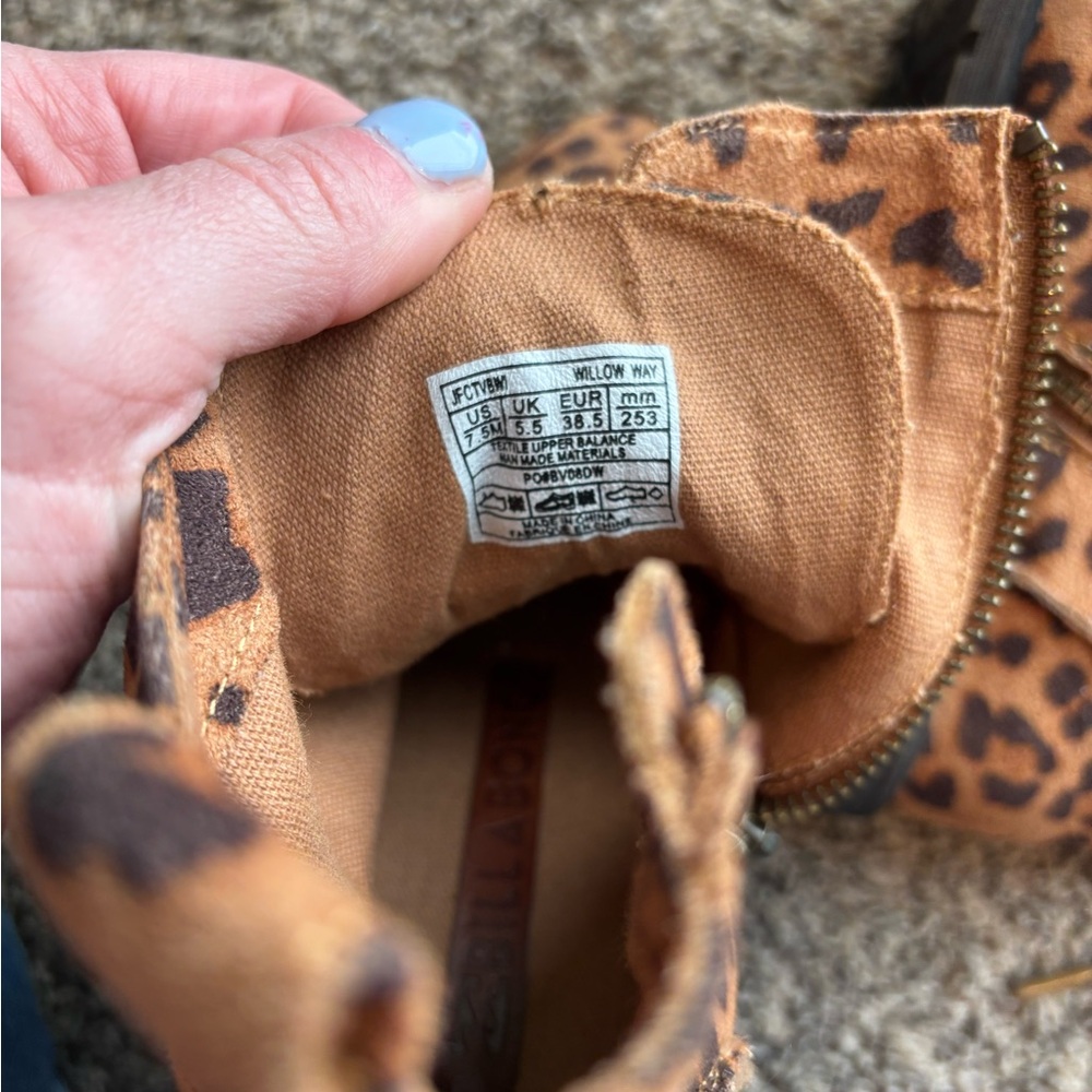 Billabong Leopard Print Lace and Zip Booties - Picture 8 of 12